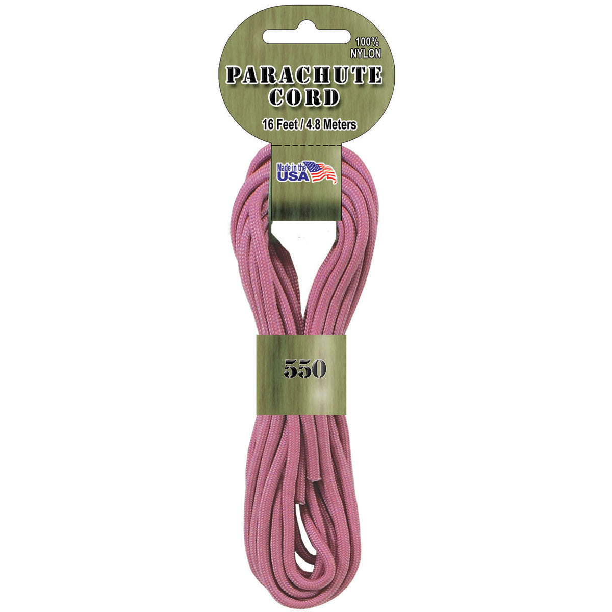 Parachute Cord 4mmx16' Pink