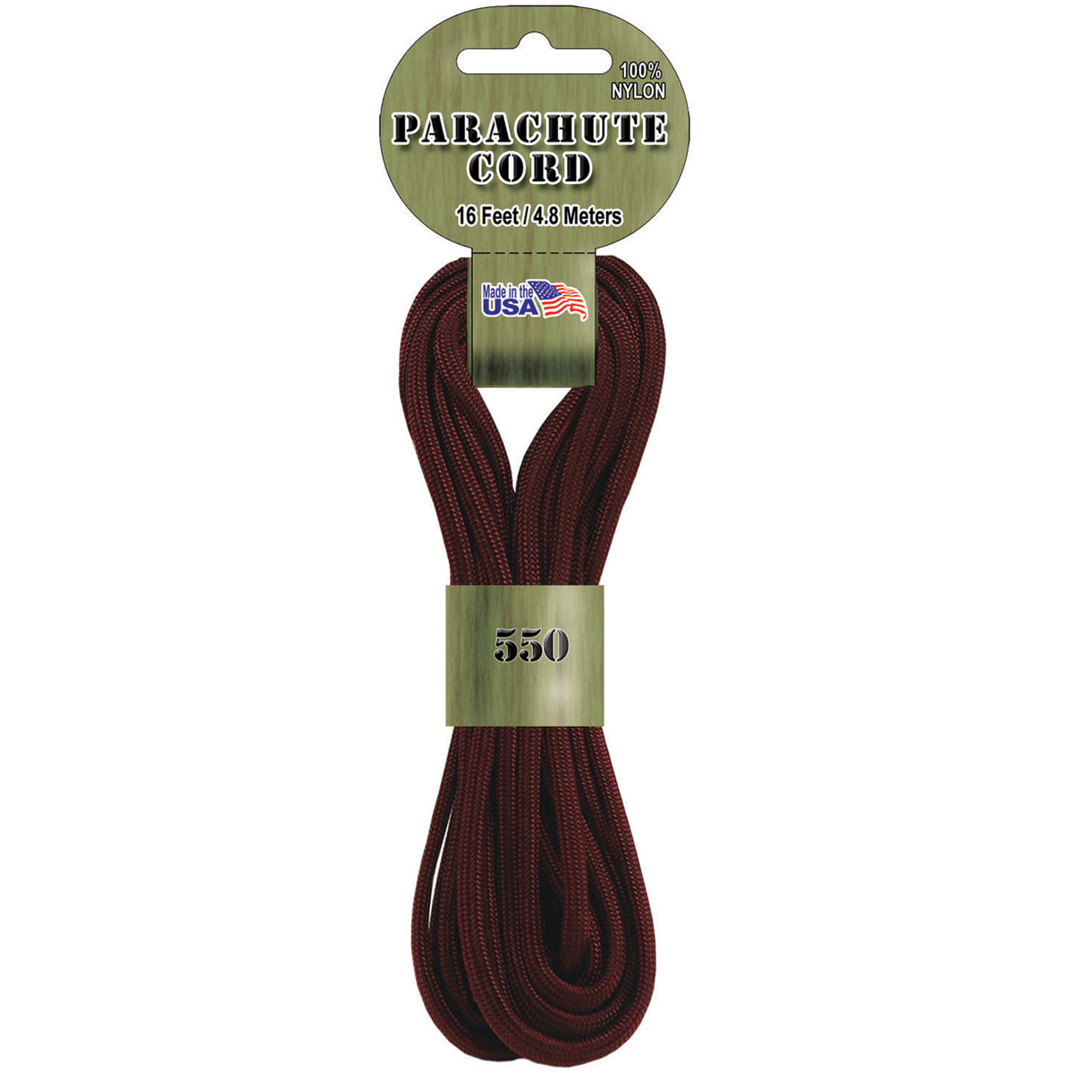 Parachute Cord 4mmx16' Maroon