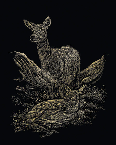 Gold Foil Engraving Art Kit 8"X10" Deer