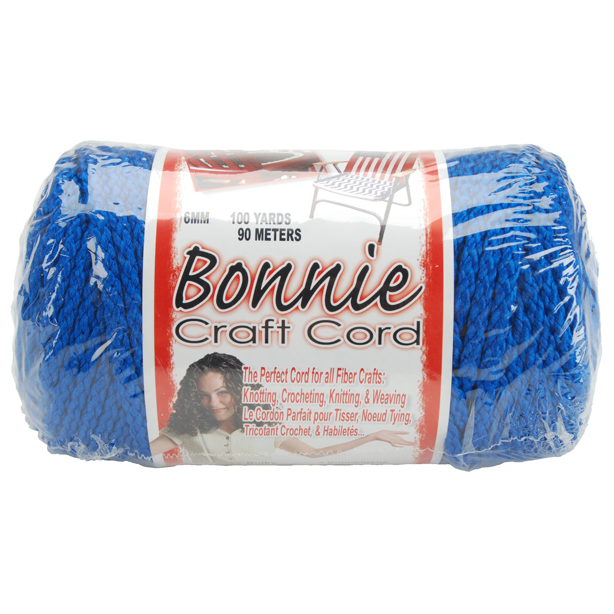 Bonnie Macrame Craft Cord 6mmX100yd Royal Blue
