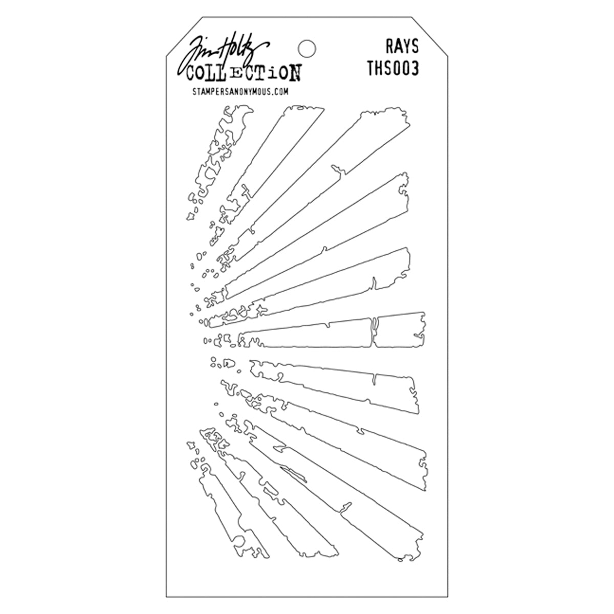 Tim Holtz Layered Stencil 4.125"X8.5" Rays