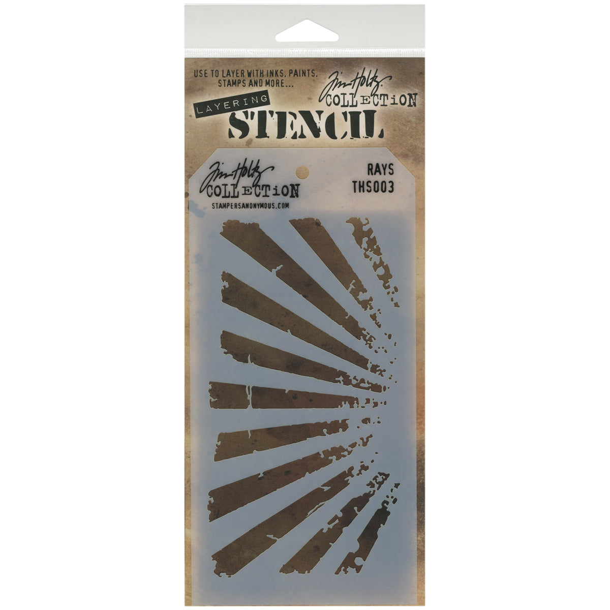 Tim Holtz Layered Stencil 4.125"X8.5" Rays