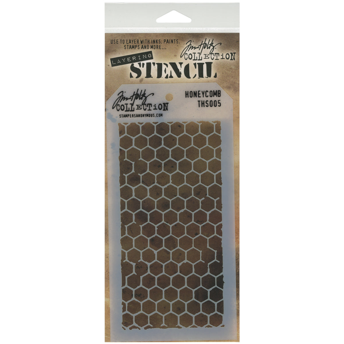 Tim Holtz Layered Stencil 4.125"X8.5" Honeycomb