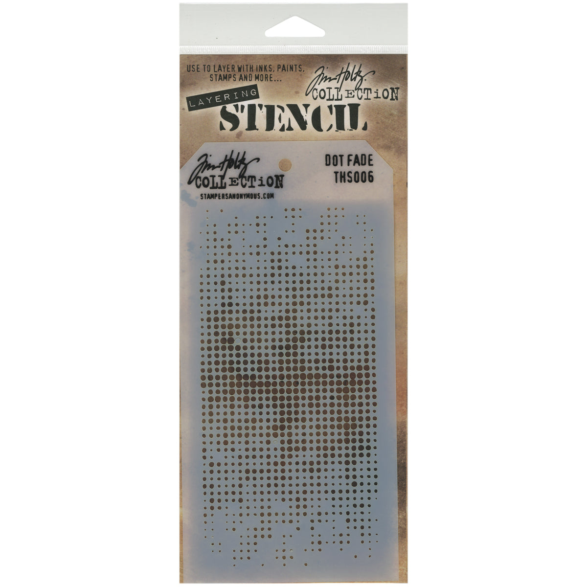 Tim Holtz Layered Stencil 4.125"X8.5" Dot Fade