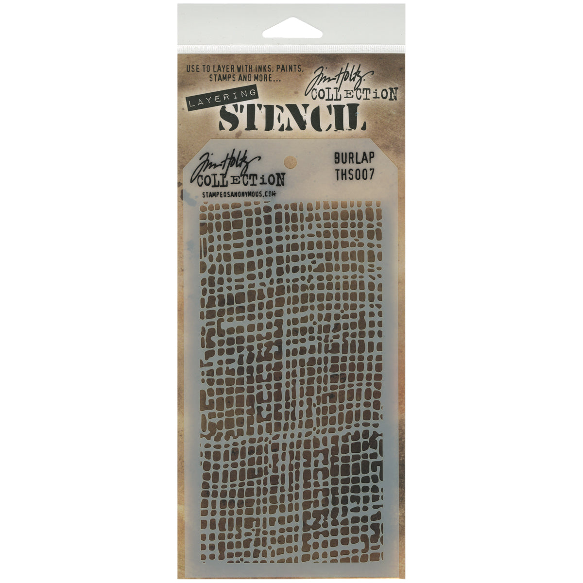 Tim Holtz Layered Stencil 4.125"X8.5" Burlap