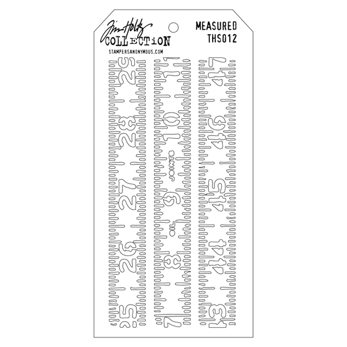 Tim Holtz Layered Stencil 4.125"X8.5" Measured