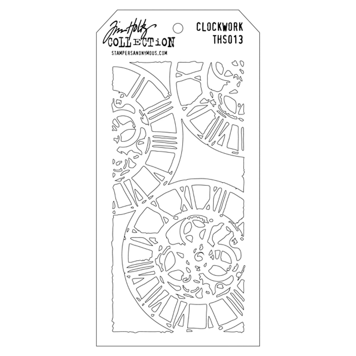 Tim Holtz Layered Stencil 4.125"X8.5" Clockwork
