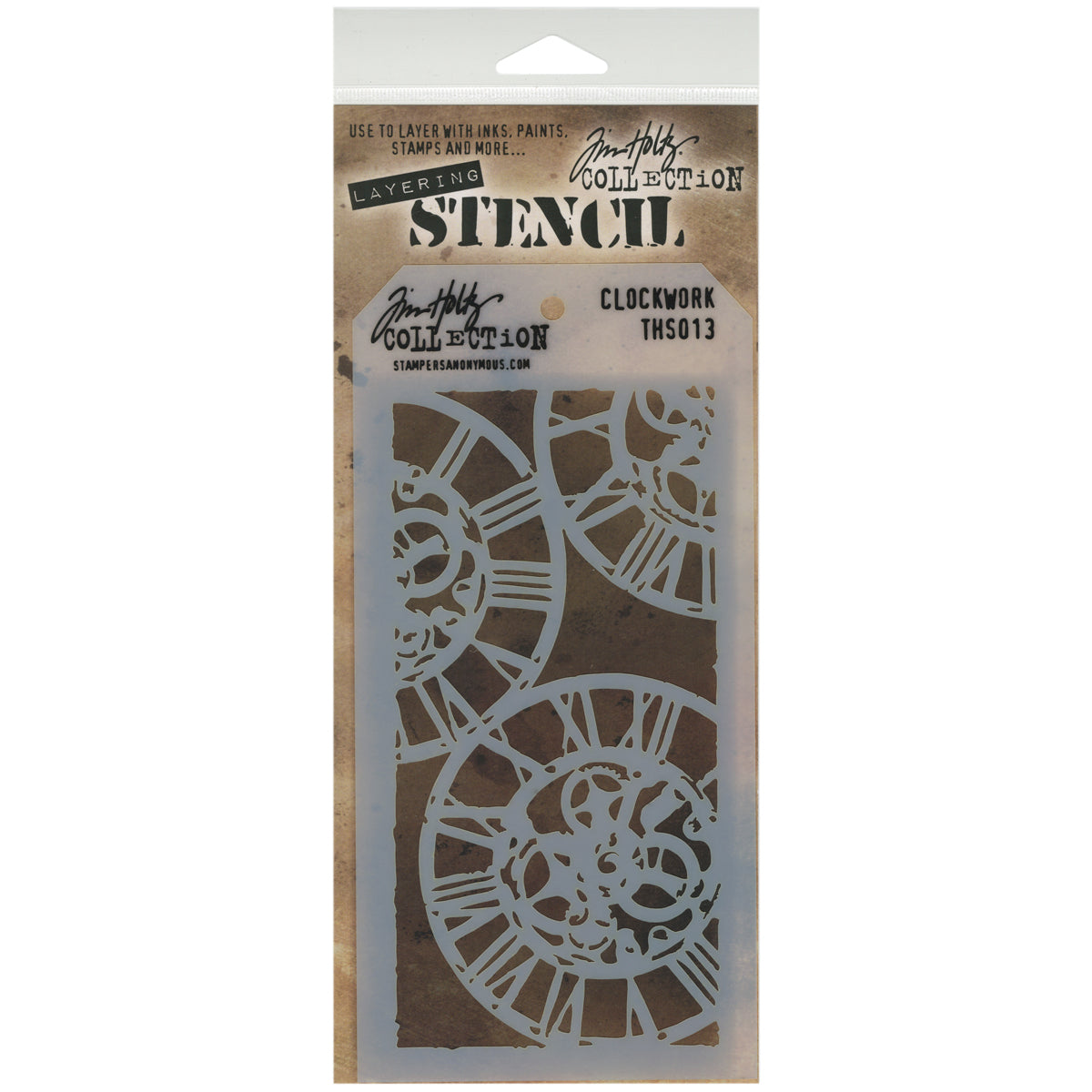 Tim Holtz Layered Stencil 4.125"X8.5" Clockwork