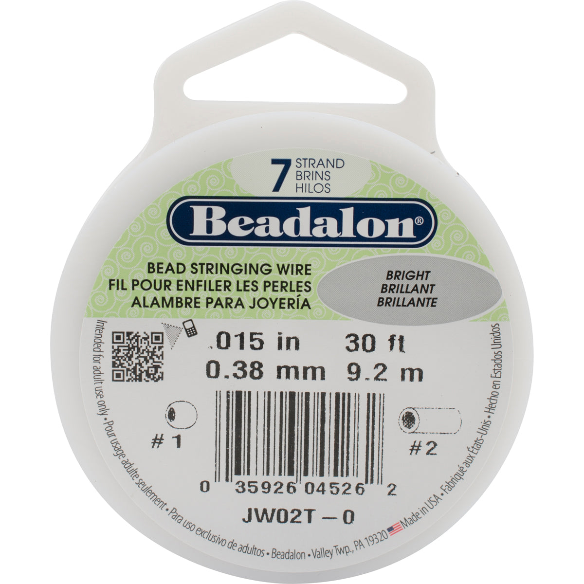 Stringing Wire 7-Strand .015"X30' Bright