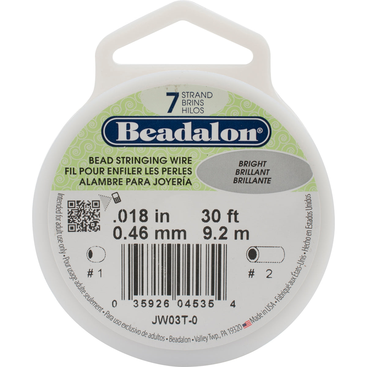 Stringing Wire 7-Strand .018"X30' Bright
