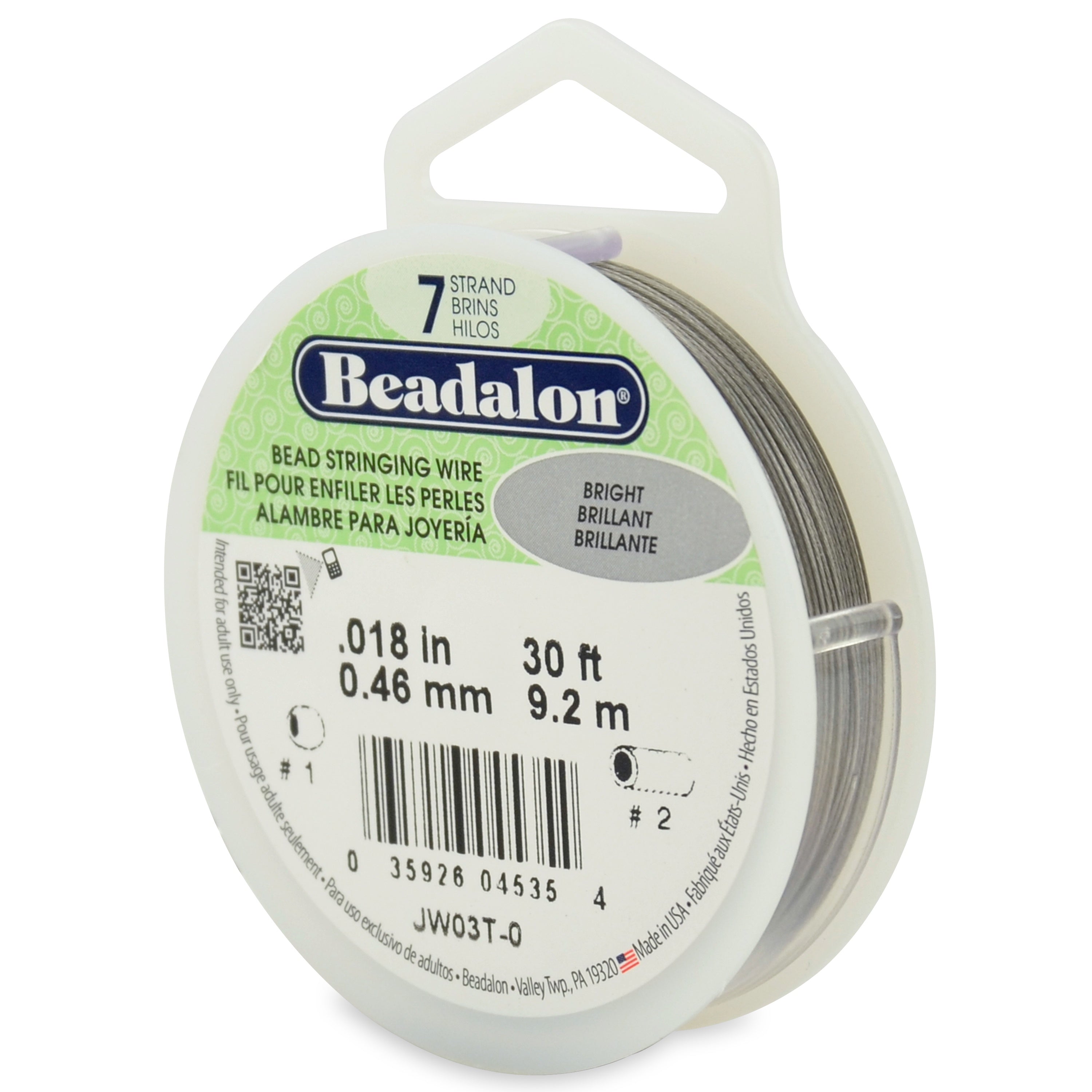 Stringing Wire 7-Strand .018"X30' Bright