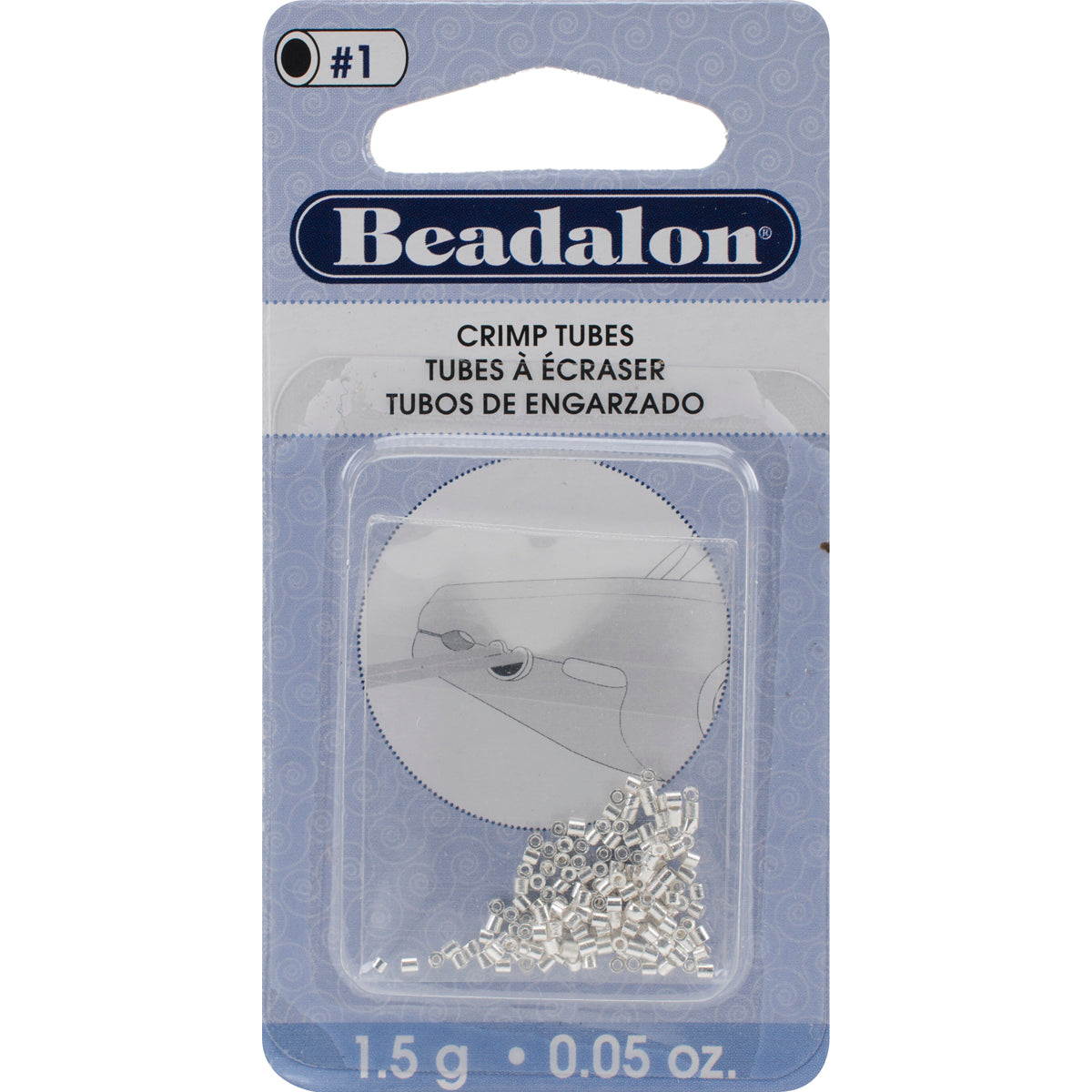 Crimp Tubes Size 1 1.5g Silver-Plated