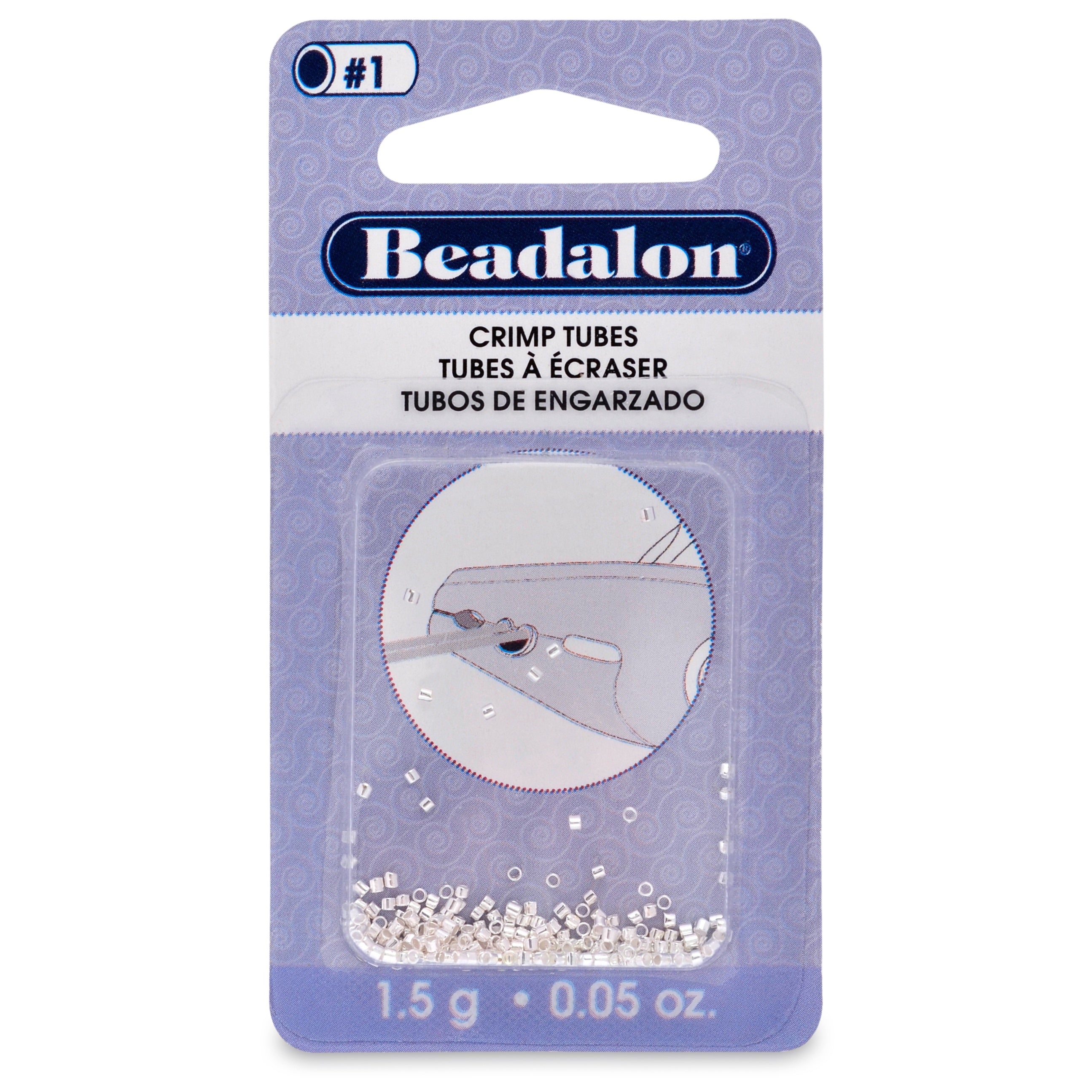 Crimp Tubes Size 1 1.5g Silver-Plated