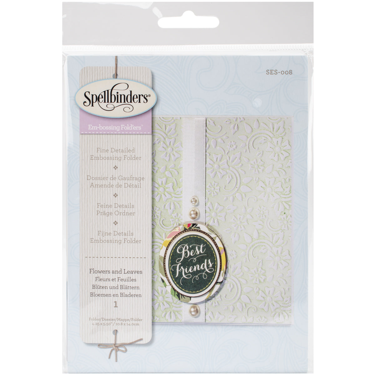 Spellbinders Embossing Folder Small Flowers & Leaves