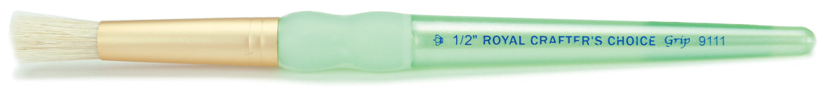 Crafter's Choice White Bristle Standard Stencil Brush 1/2" Width