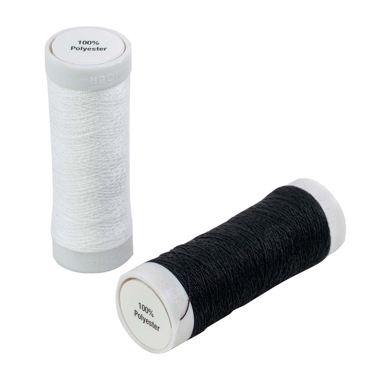 All-Purpose Polyester Thread 200yd 2/Pkg Black & White