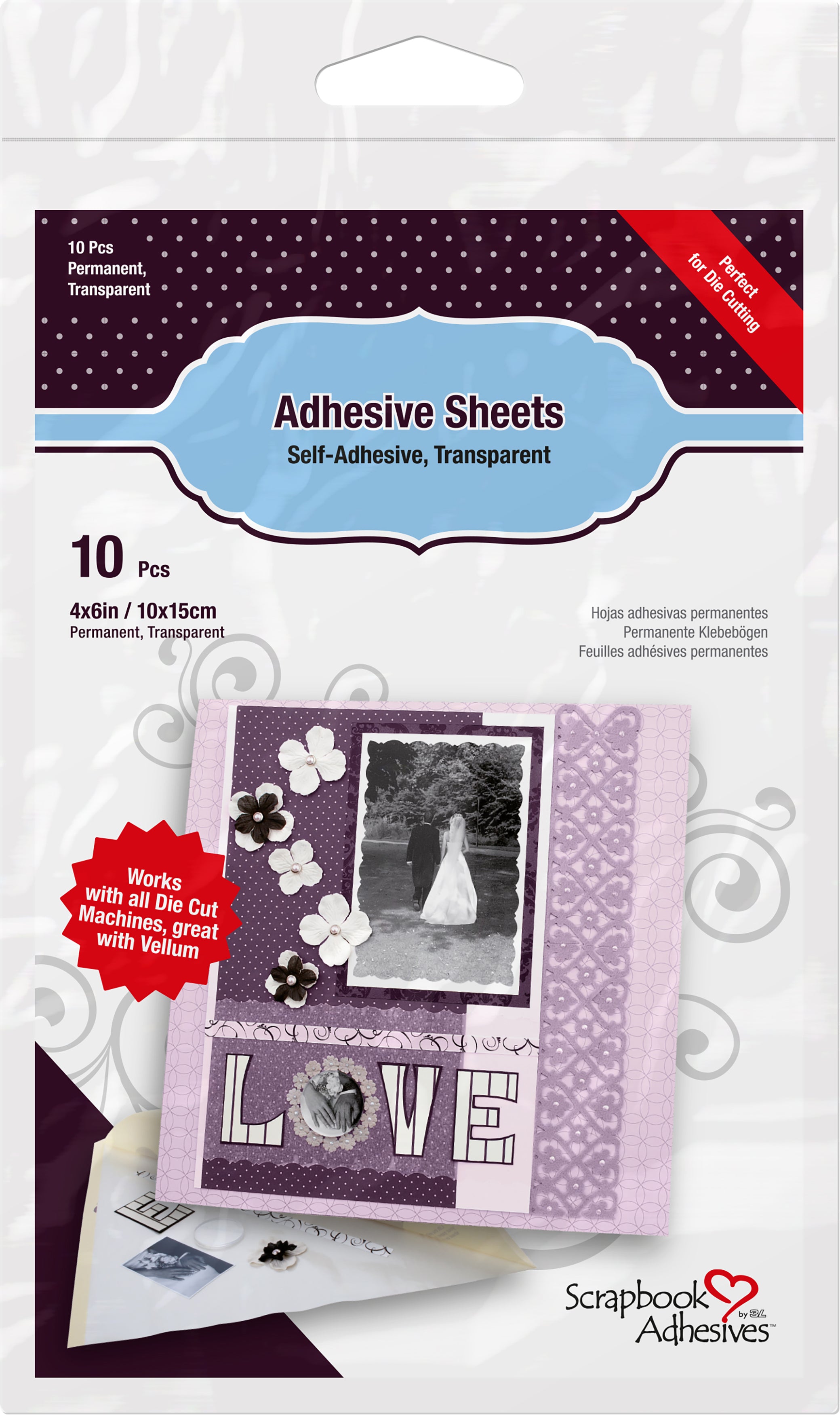Scrapbook Adhesives Permanent Adhesive Sheets 10/Pkg 4"X6"