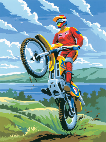 Junior Small Paint By Number Kit 8.75"X11.75" Motocross