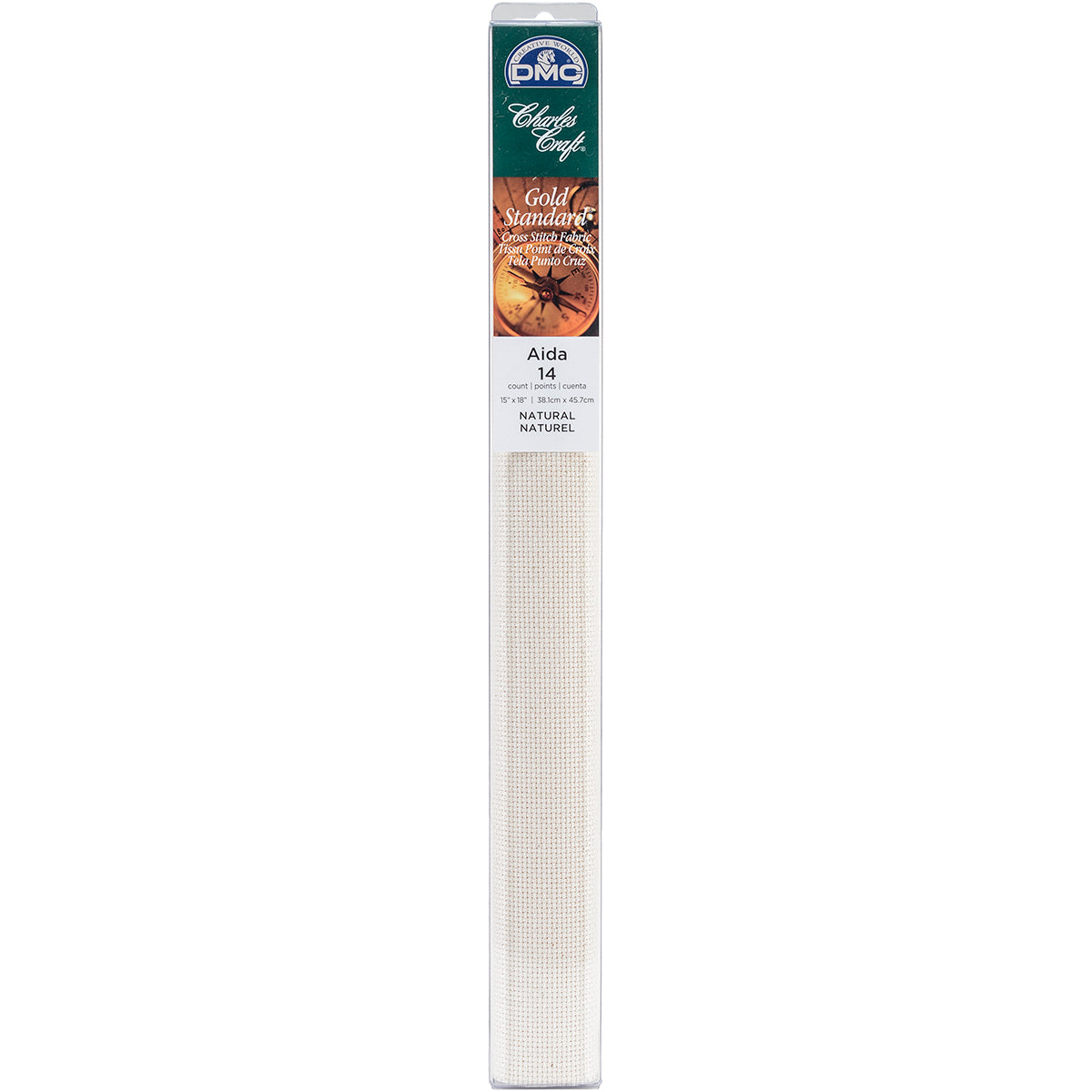 Gold Standard Aida 14 Count 15"X18" Box Natural