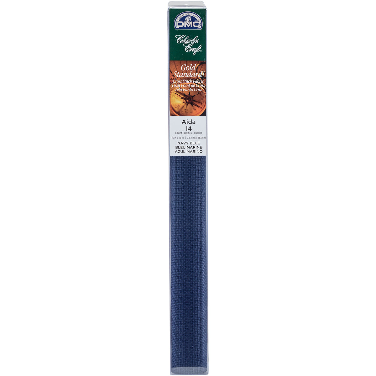 Gold Standard Aida 14 Count 15"X18" Box Navy