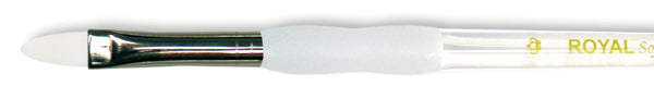 Soft-Grip White Taklon Filbert Brush Size 8