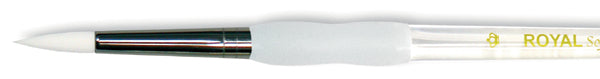 Soft-Grip White Taklon Round Brush Size 6