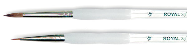 Soft-Grip Pure Sable Round Detail Brush Size 10/0