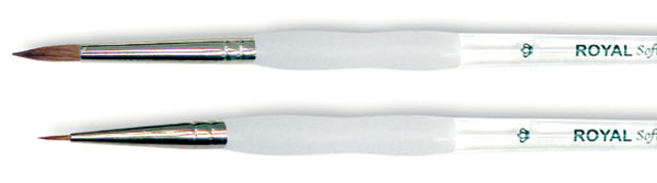 Soft-Grip Pure Sable Round Detail Brush Size 0