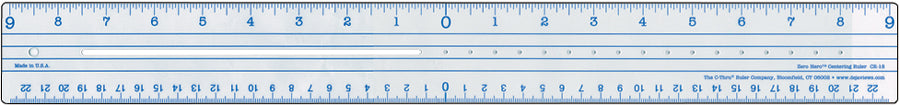 Plastic Ruler 18" Zero Centering