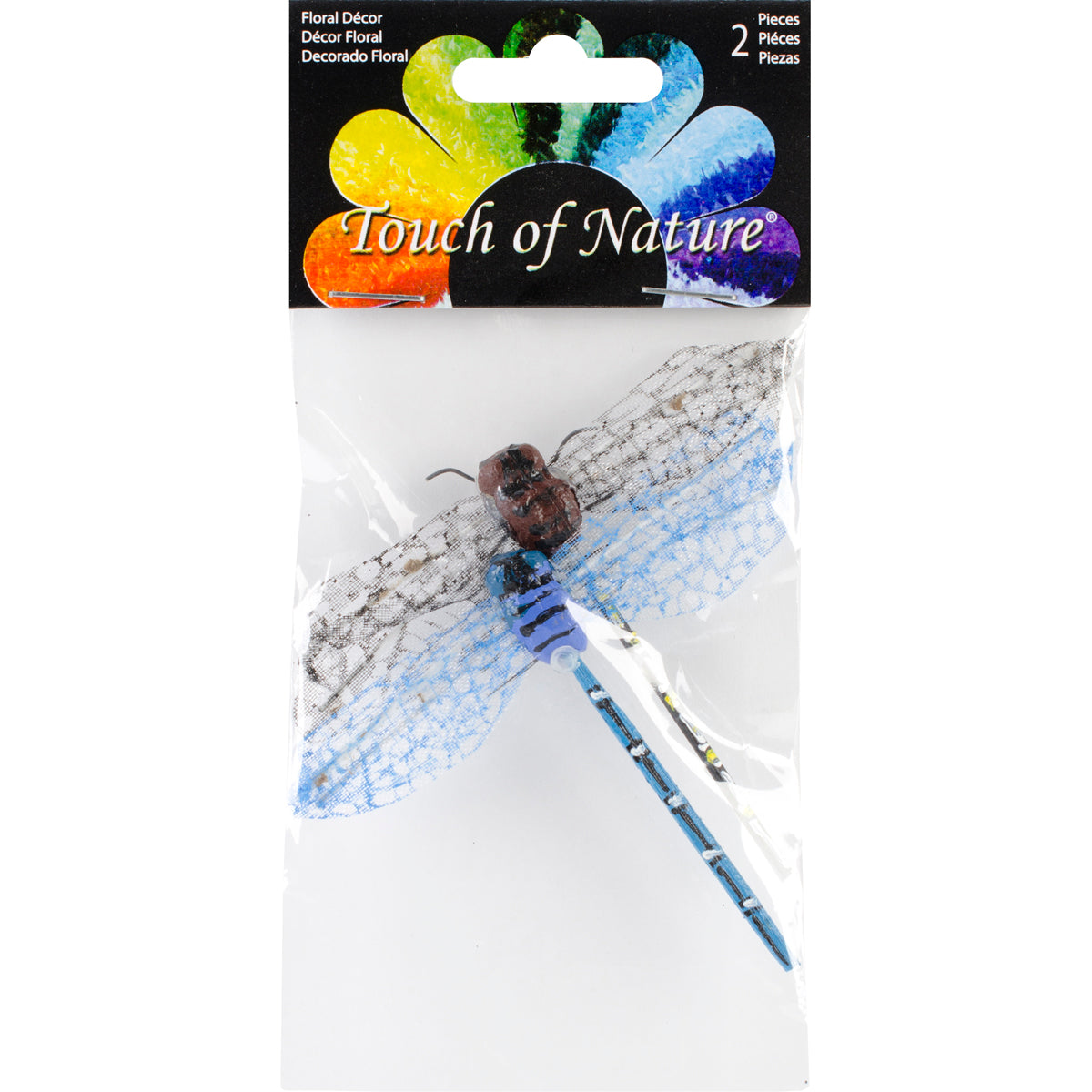 Dragonflies W/Wire 3.5" 2/Pkg Assorted Colors