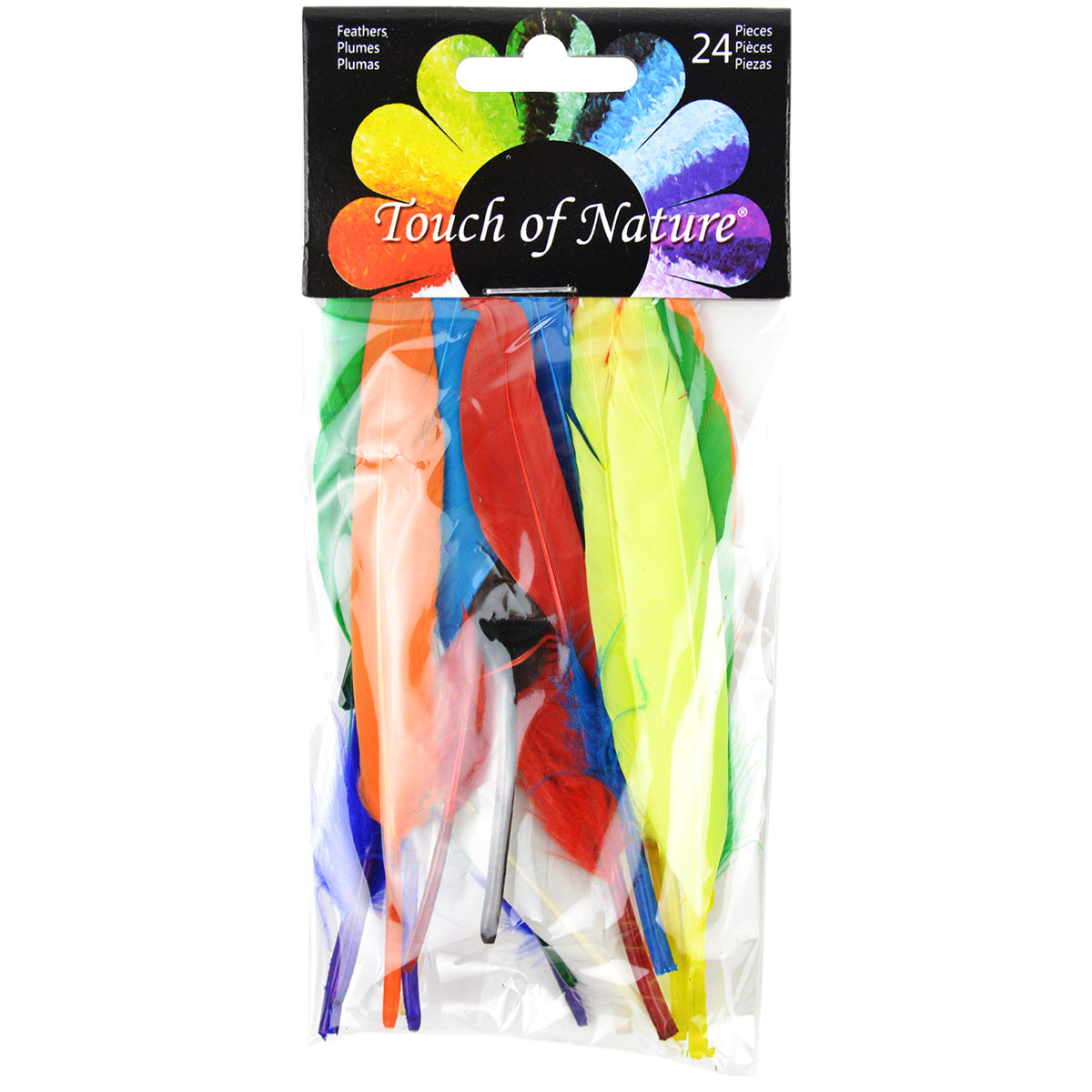 Mini Indian Feathers 24/Pkg Assorted Colors