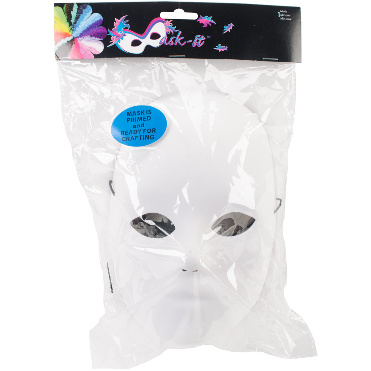 Mask-It Full Male Face Form 8.5" White