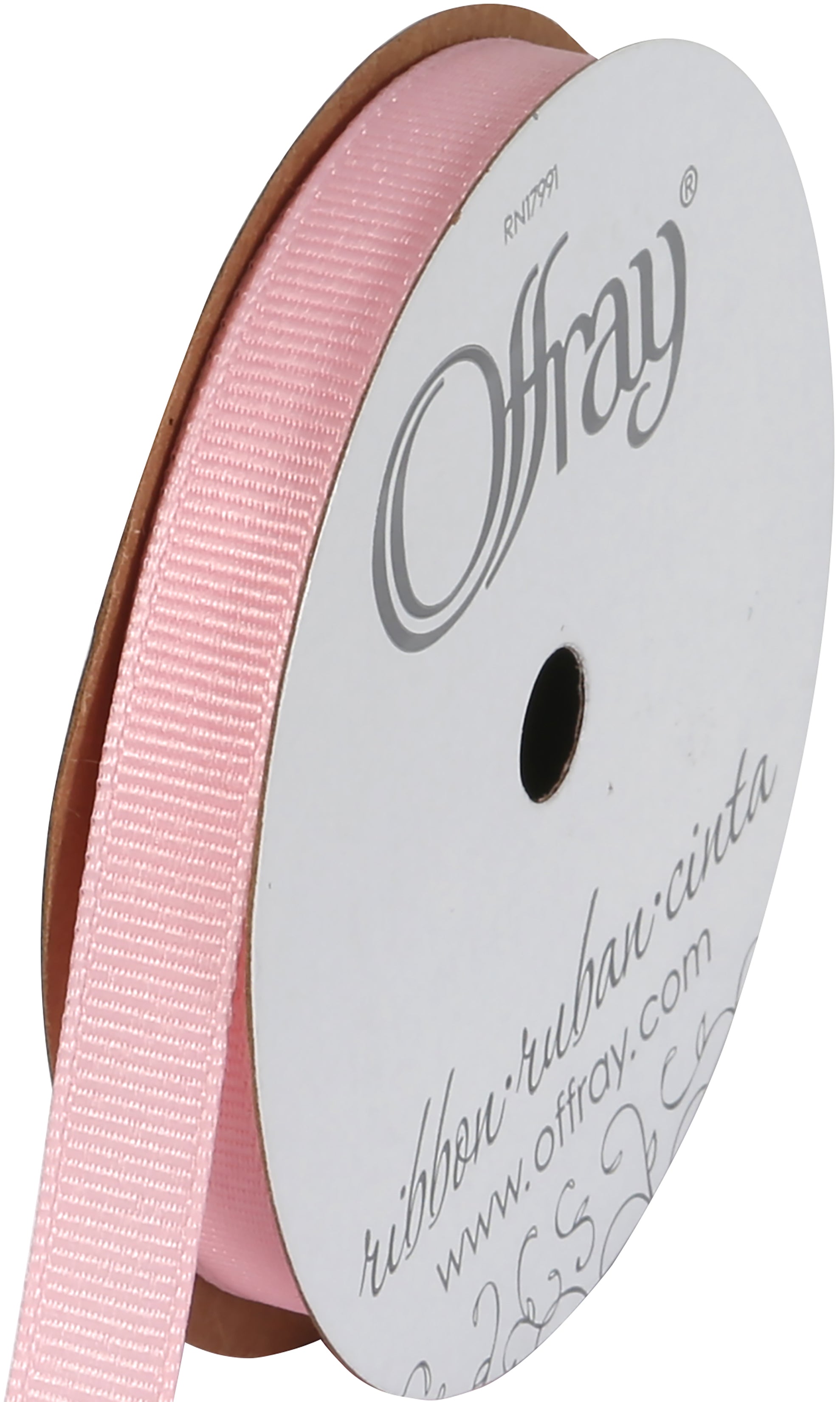 Grosgrain Ribbon 3/8"X18' Light Pink