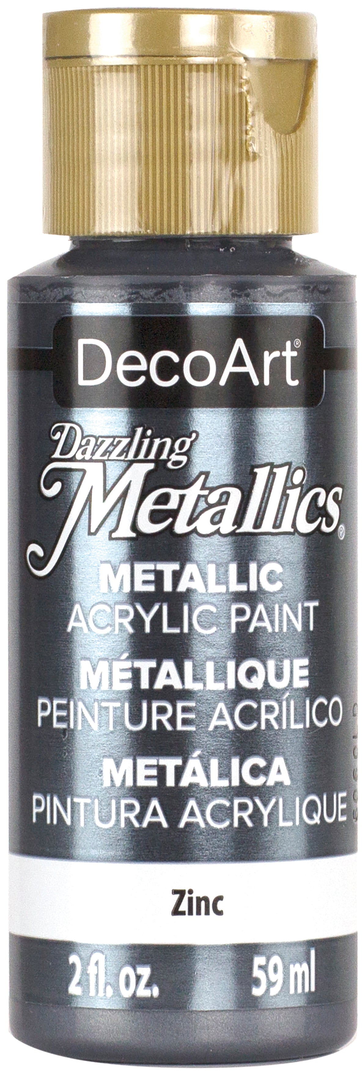 Dazzling Metallics Acrylic Paint 2oz Zinc
