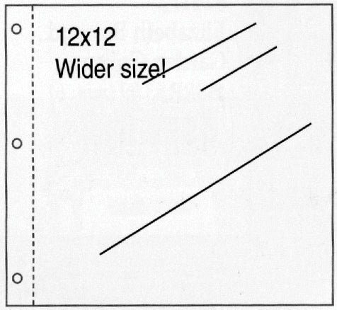 K&Company Post Bound Page Protector Refills 12"X12" 10/Pkg W/White Inserts