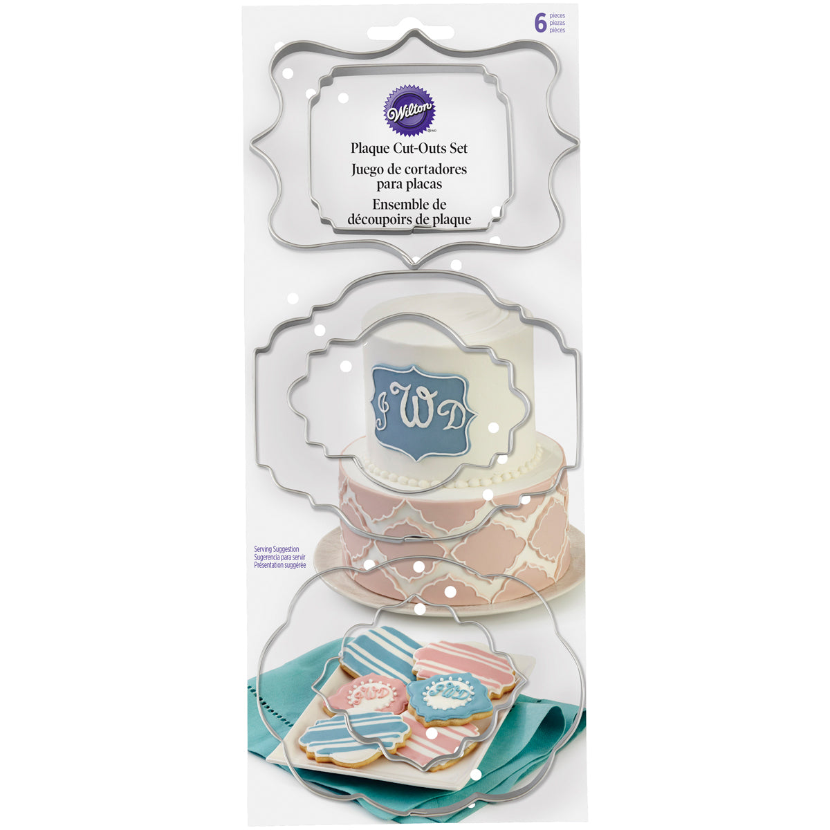 Fondant Cut-Outs 6/Pkg Plaque