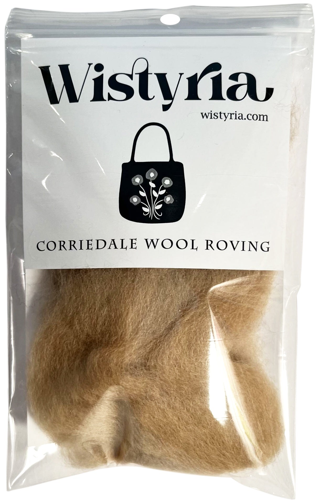 Wool Roving 12" .22oz Camel