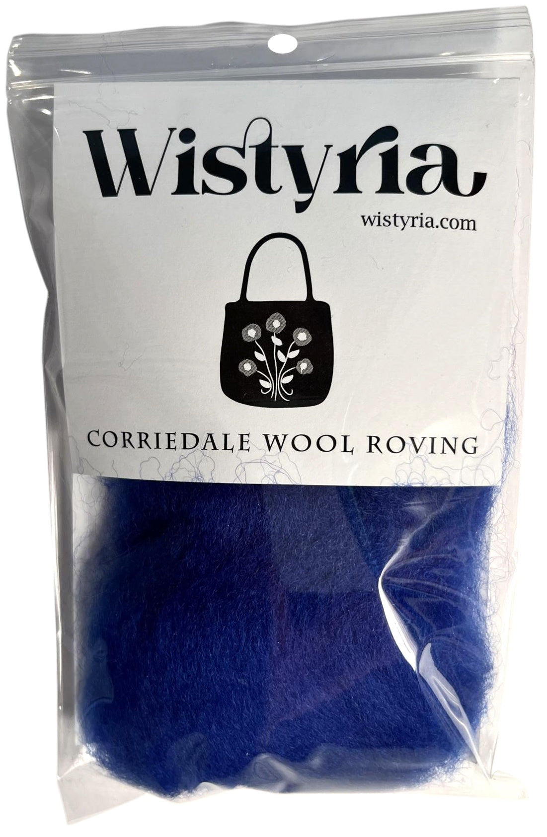 Wool Roving 12" .22oz Blue