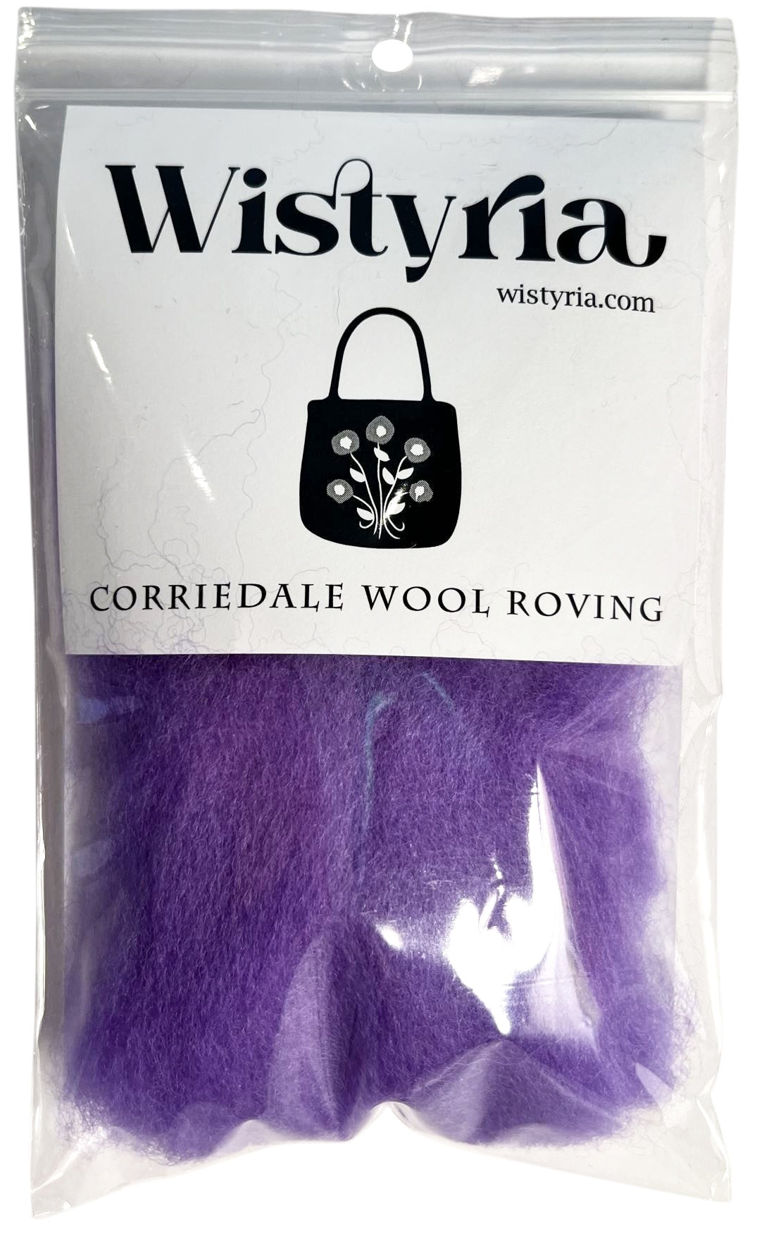 Wool Roving 12" .22oz Purple