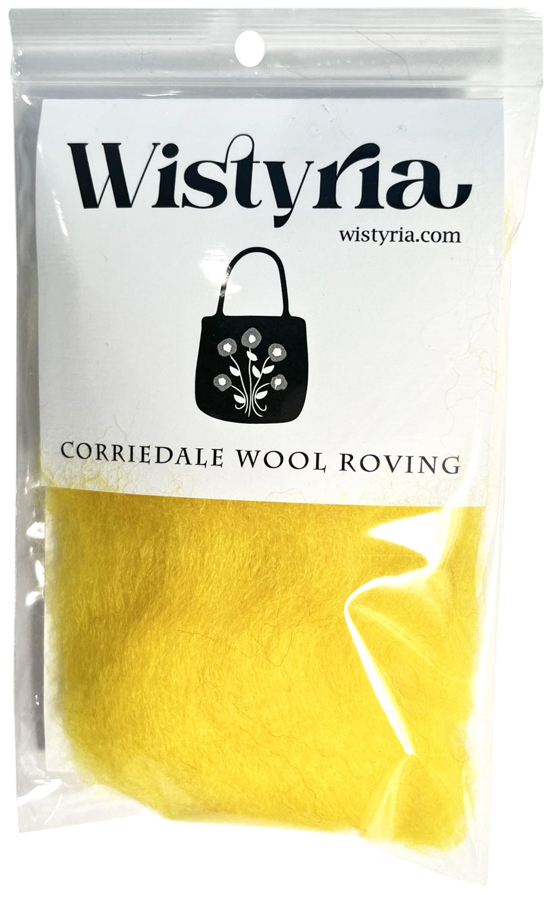 Wool Roving 12" .22oz Yellow