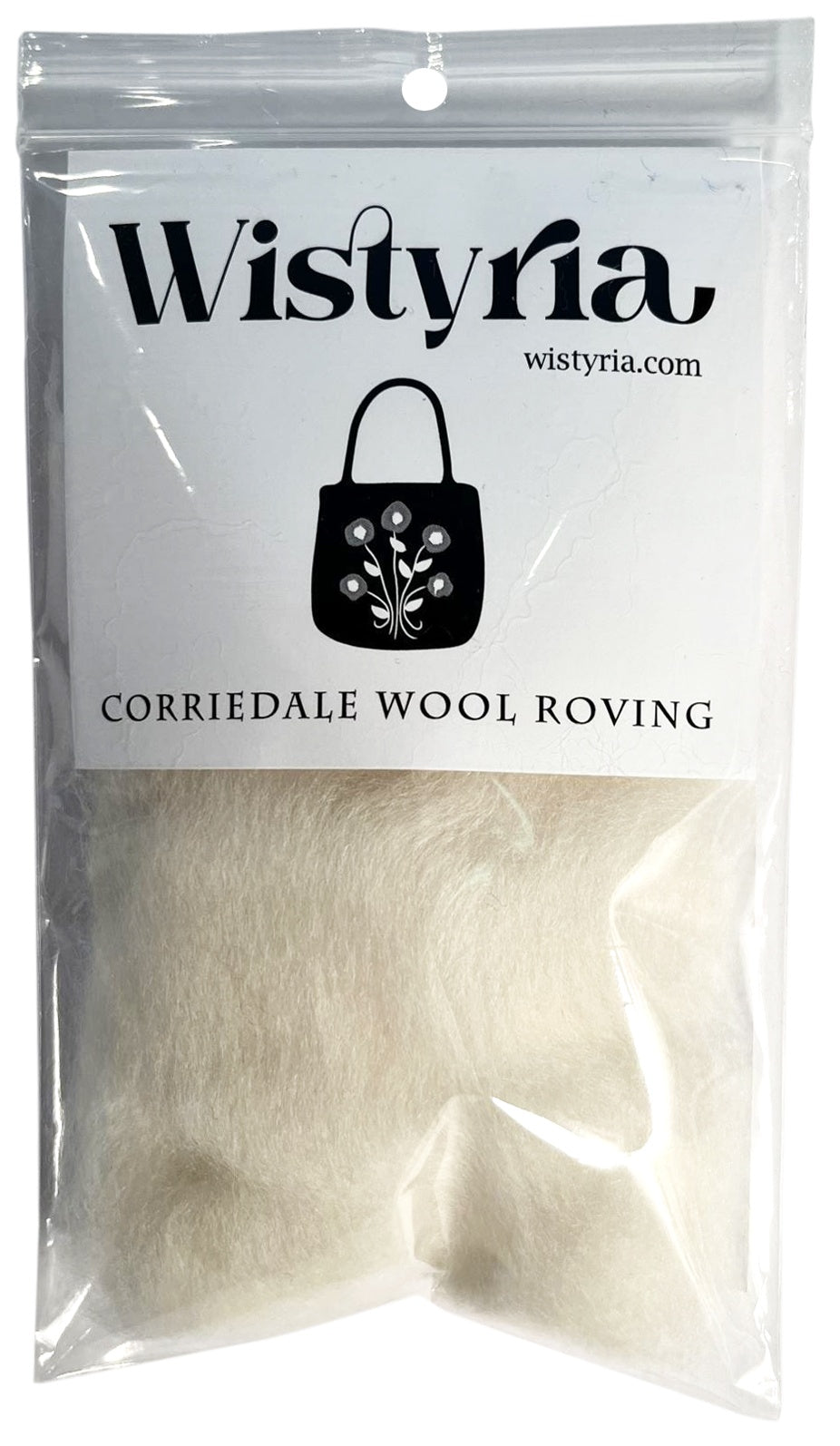 Wool Roving 12" .22oz Natural