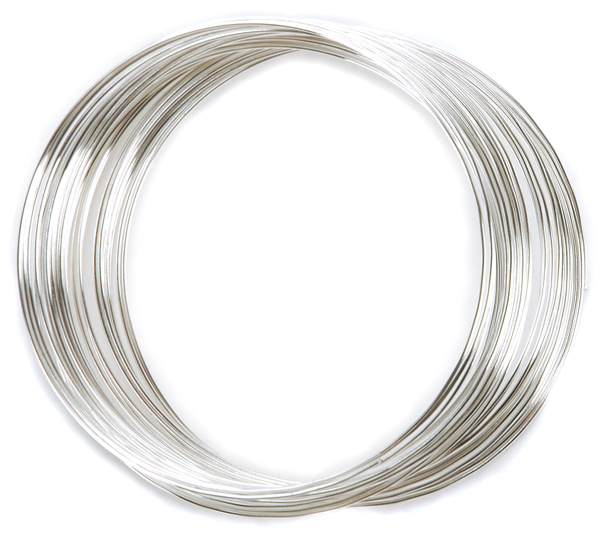 Memory Wire Large Bracelet .62mm .5oz Silver Plated - 30 Coils