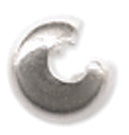 Silver-Plated Crimp Covers 4mm 20/Pkg