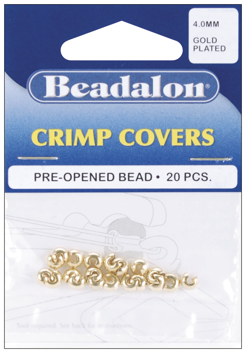 Gold-Plated Crimp Covers 4mm 20/Pkg