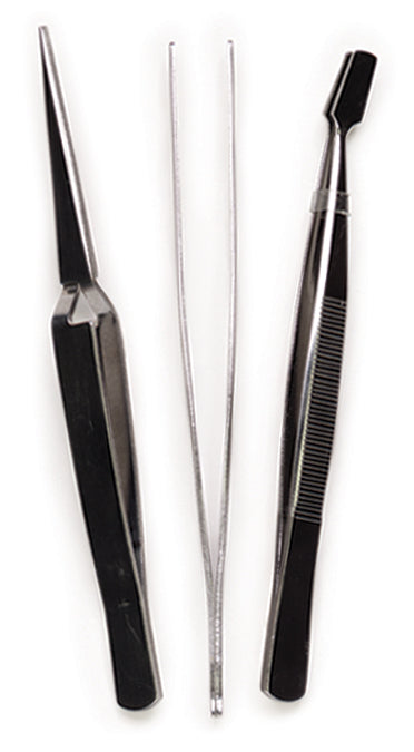 Tool Basics Tweezers 3/Pkg 4.5"