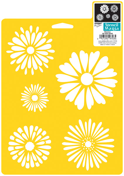 Stencil Mania Stencil 7"X10" Daisies