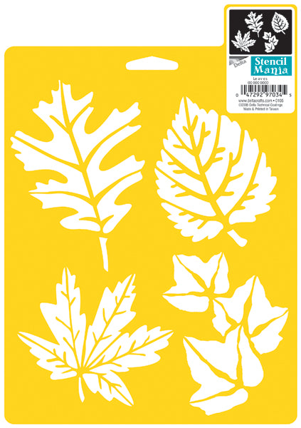 Stencil Mania Stencil 7"X10" More Leaves