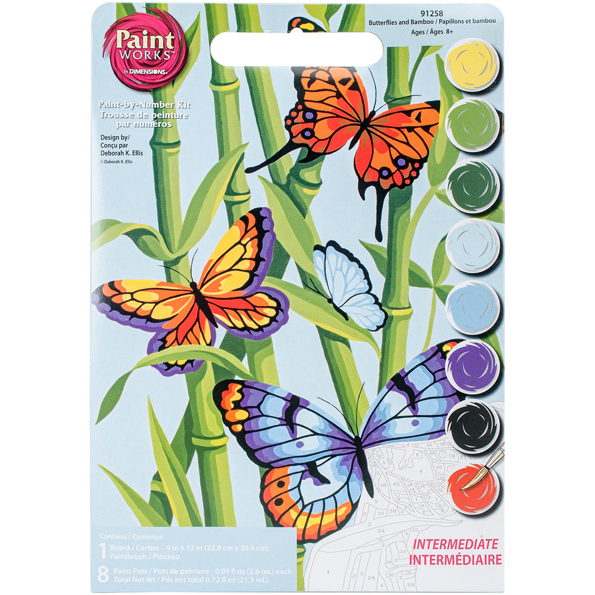 Butterflies/Bamboo Paint by Number (9"x12")