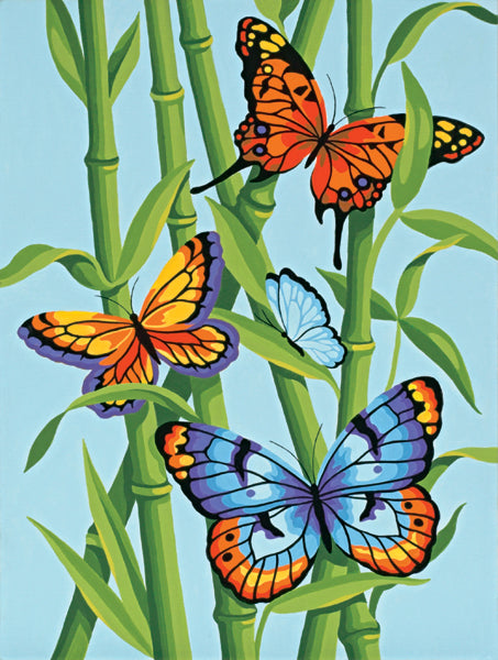 Butterflies/Bamboo Paint by Number (9"x12")