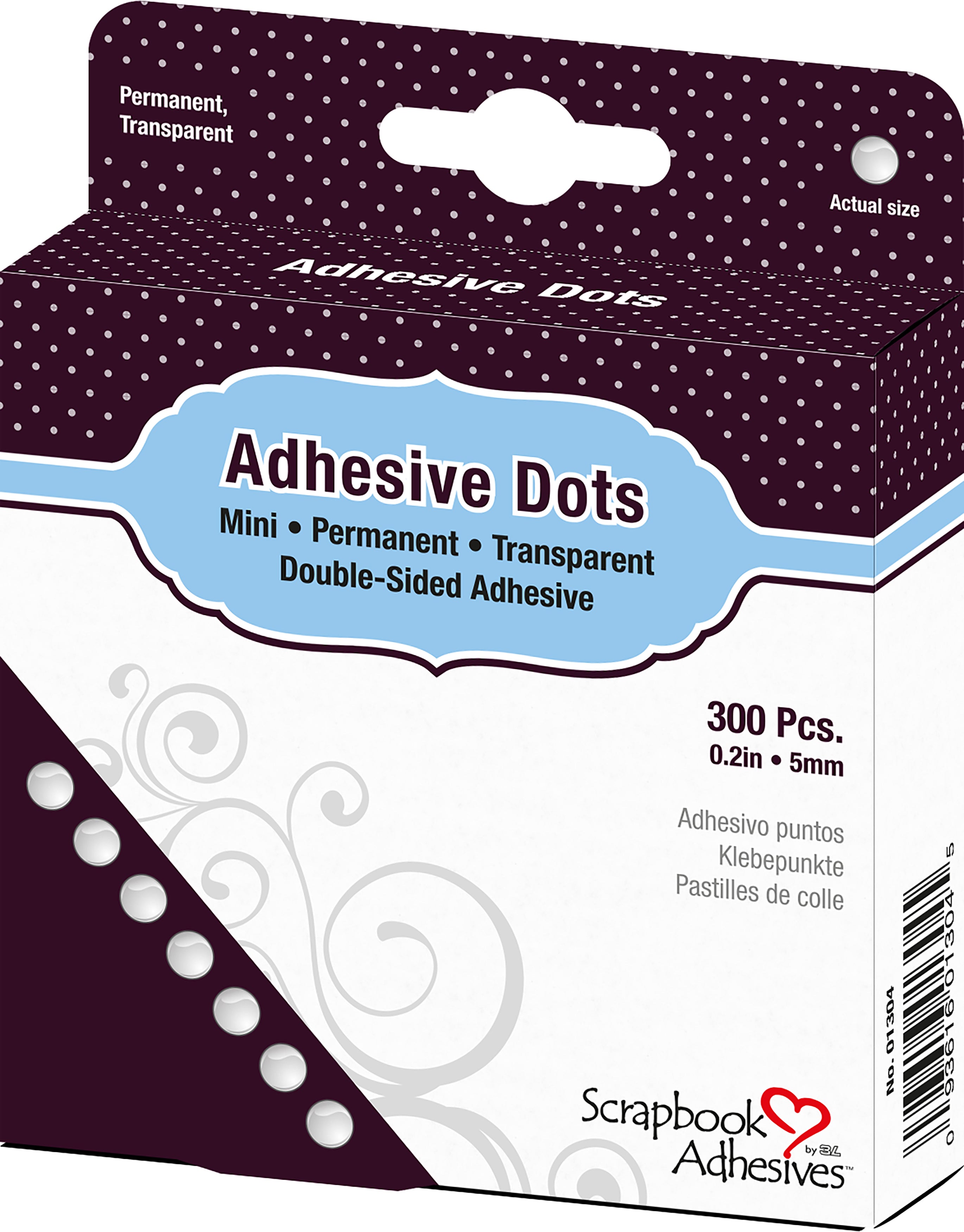Dodz Adhesive Dot Roll Mini .0625" 300/Pkg